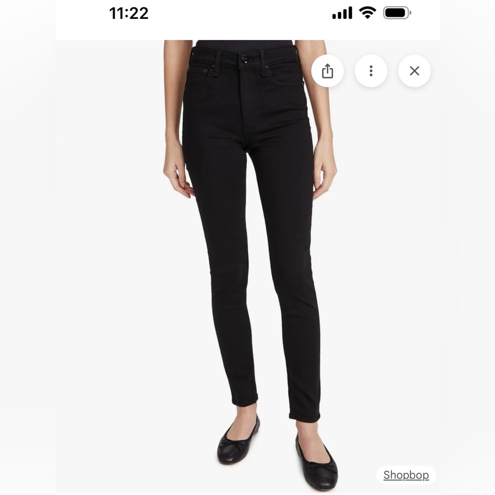 rag & bone High Rise Black Jeans